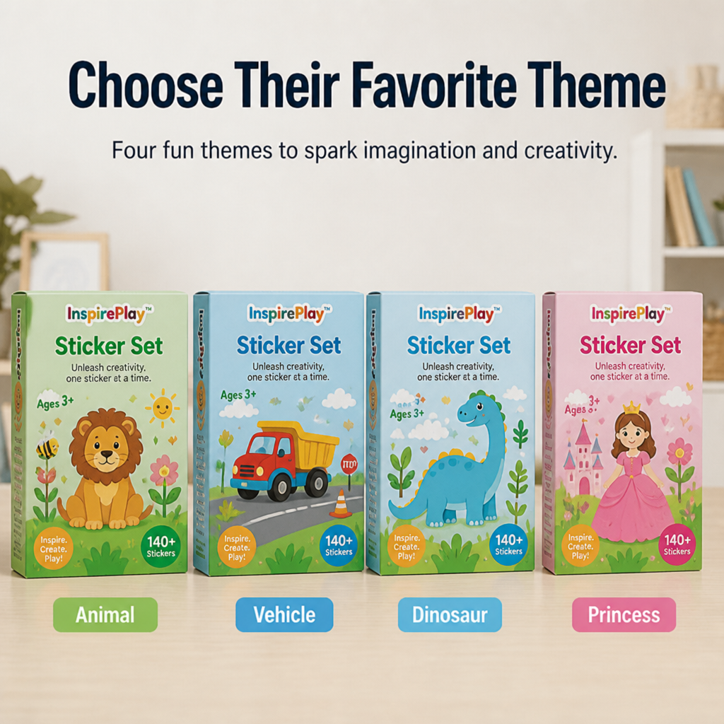 InspirePlay™ Sticker Set — Ignite Your Child’s Confidence and Unleash Endless Creativity Every Time They Play