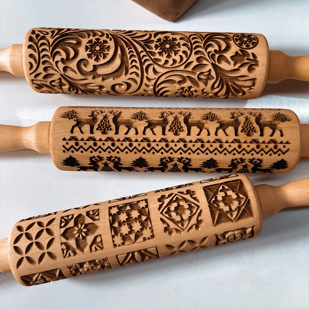 Festive Rolling Pin Set | Perfect for Holiday Baking