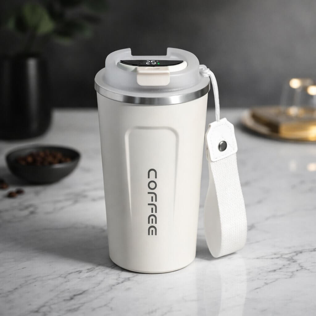 Smart Temperature Display Travel Mug | Steel Drinkware