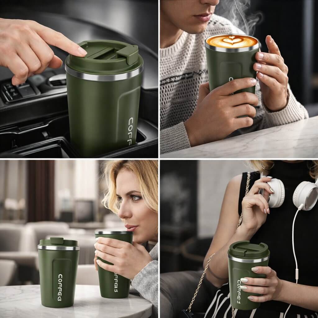 Smart Temperature Display Travel Mug | Steel Drinkware