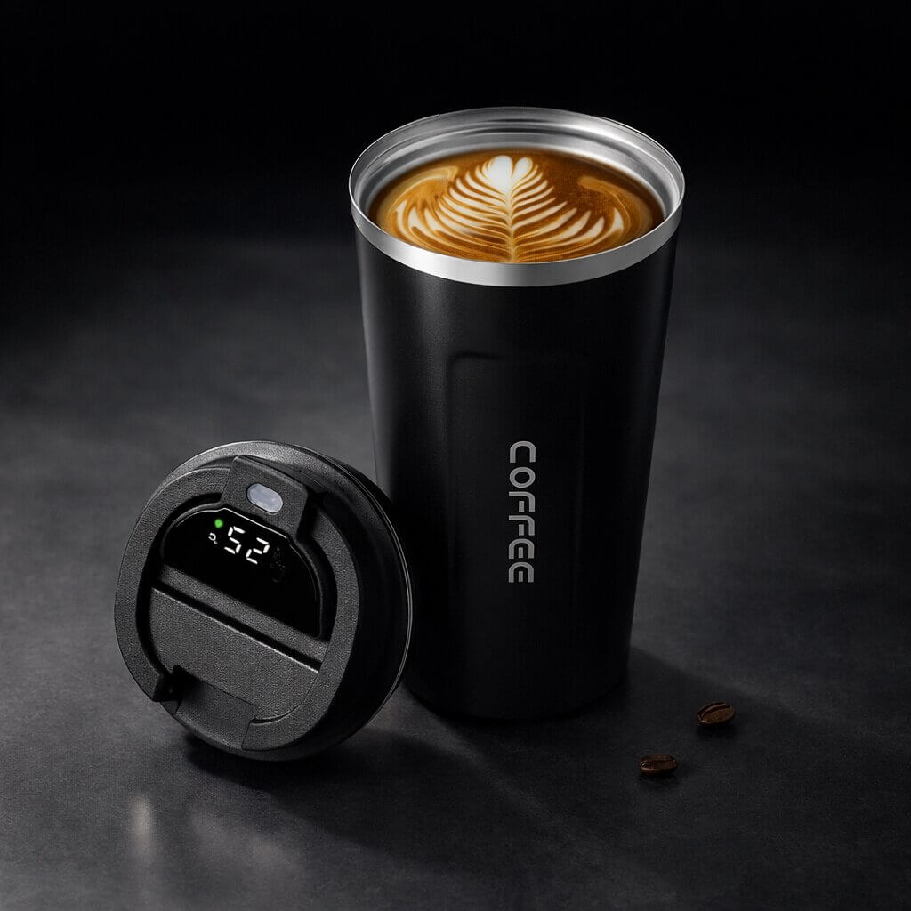 Smart Temperature Display Travel Mug | Steel Drinkware