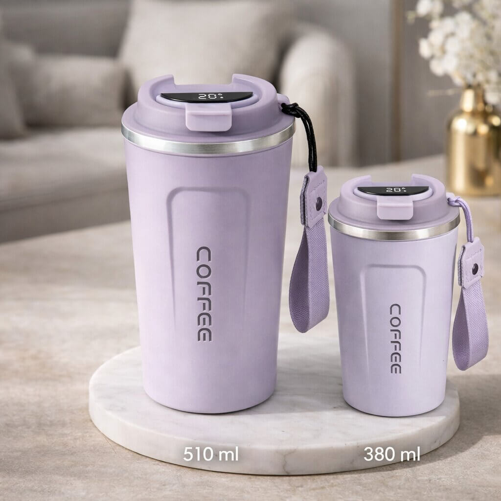 Smart Temperature Display Travel Mug | Steel Drinkware