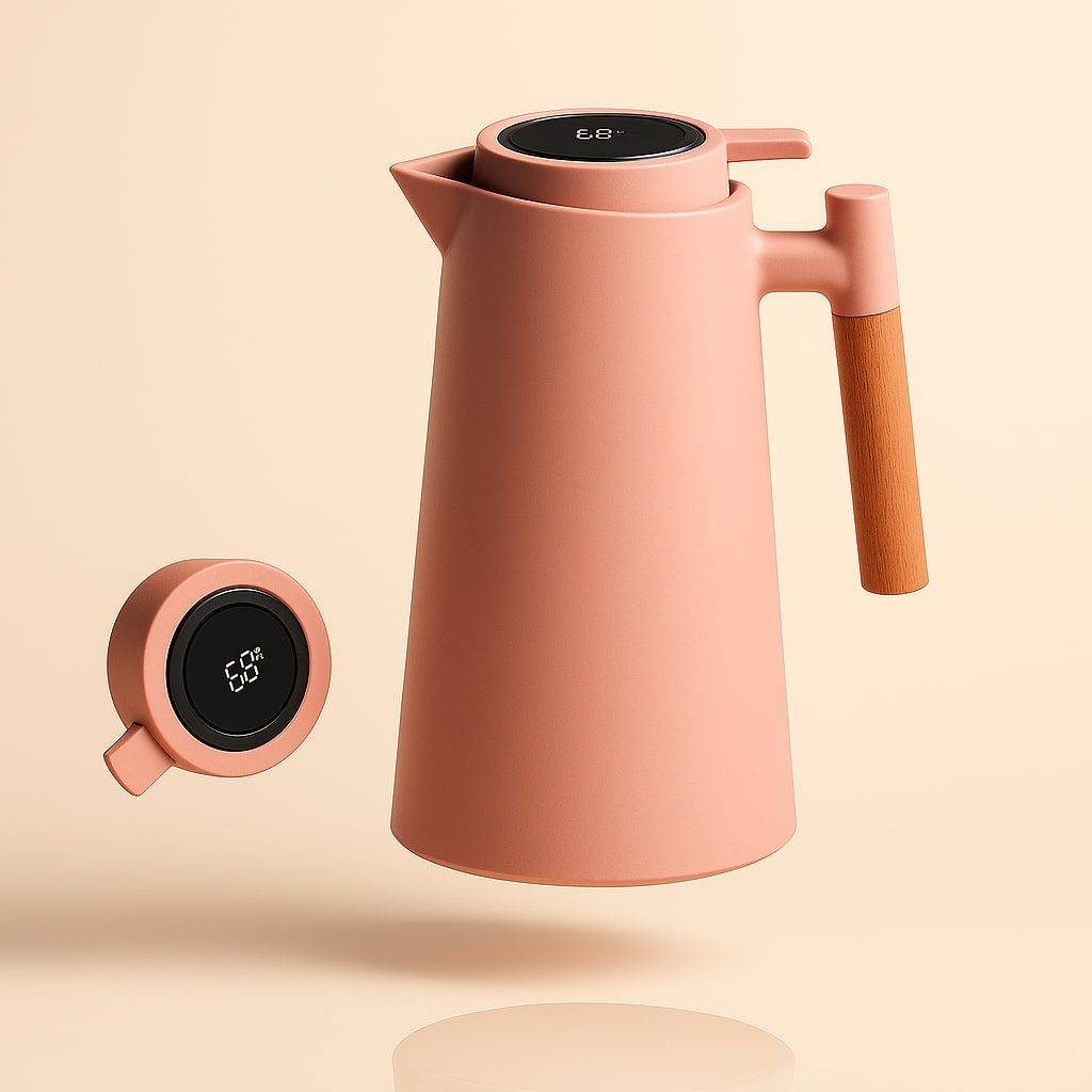 Smart Thermal Carafe with Temperature Display | 1 Liter Coffee & Tea Server