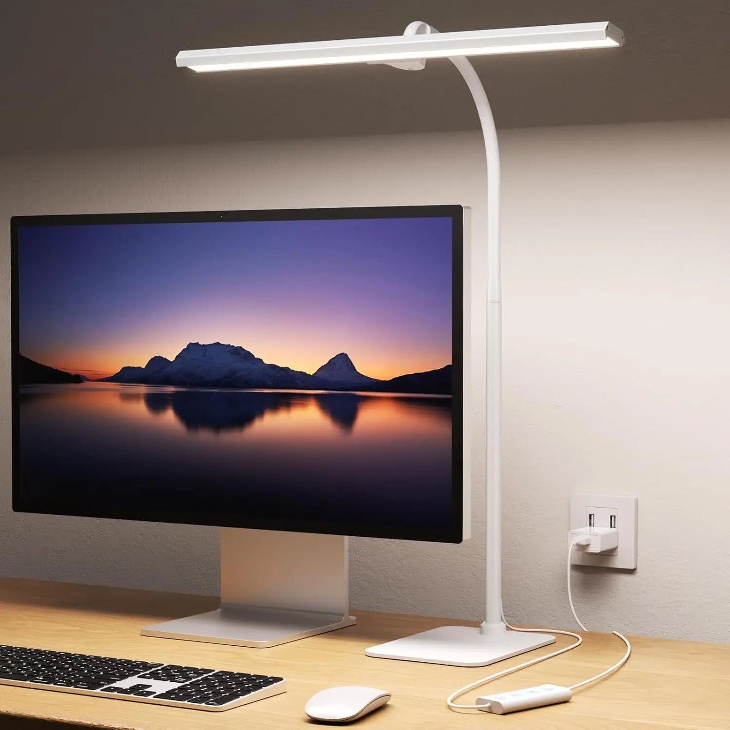 Versatile LED Desk Lamp with Adjustable Brightness