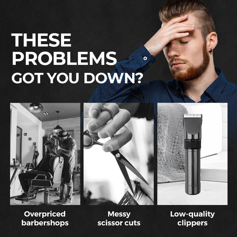 Precision Hair Clipper | Cordless Grooming Device with LED Display