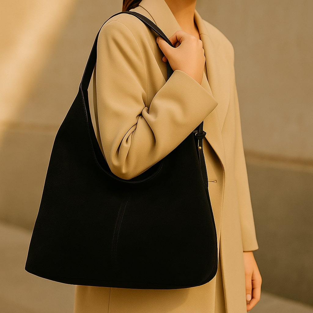 Chic Suede Shoulder Bag for Women | Effortless Vintage Style