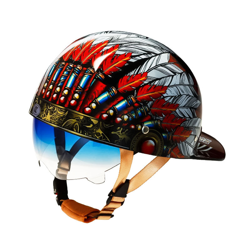 Stylish and Safe Motorcycle Cap Helmet for Riders