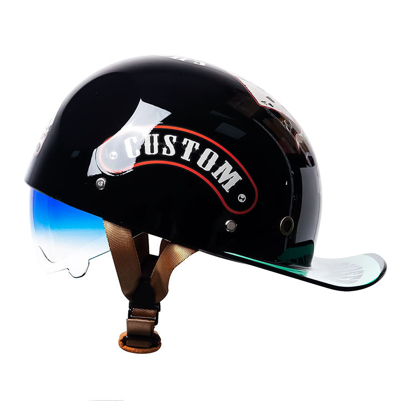 Stylish and Safe Motorcycle Cap Helmet for Riders