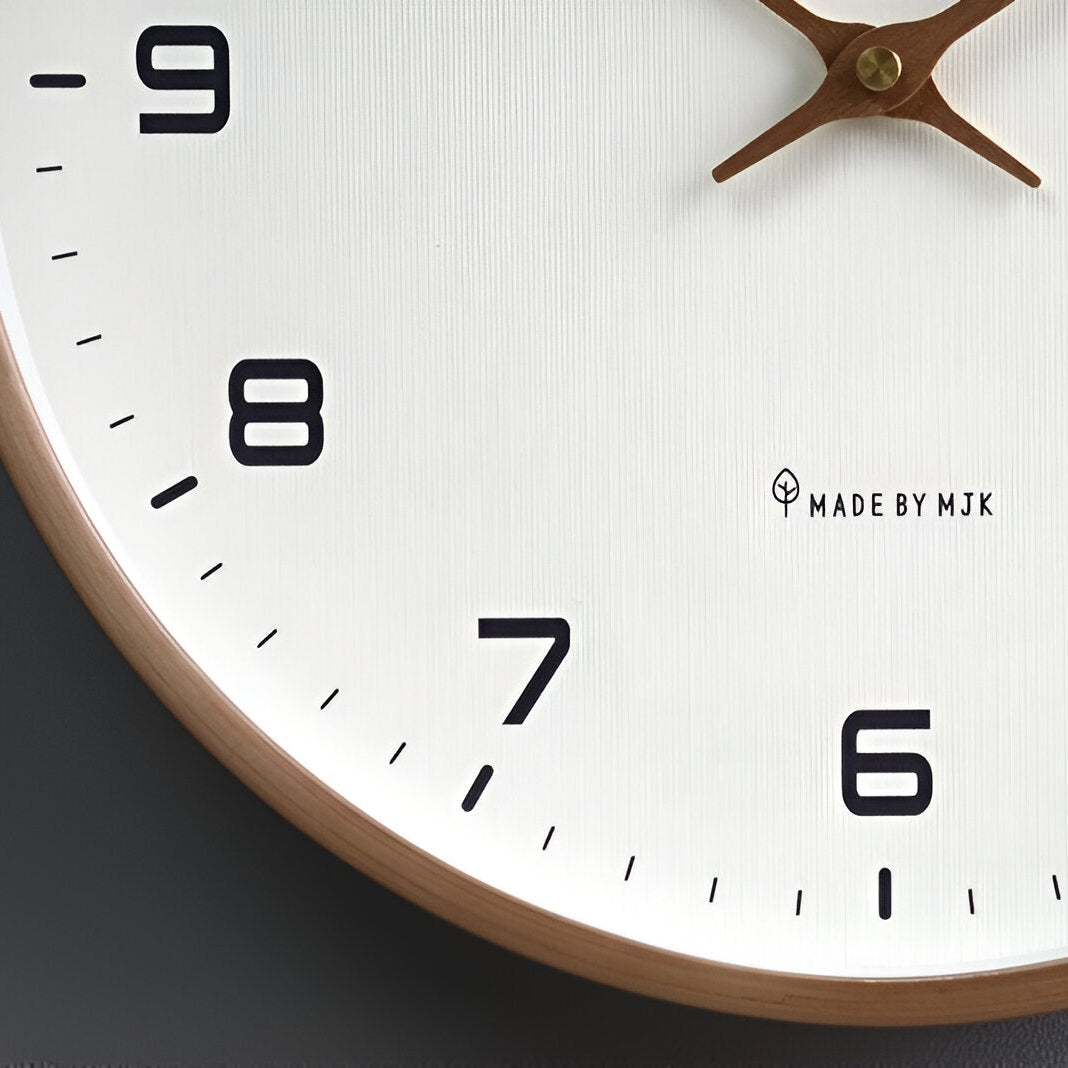 Elegant Wooden Wall Clock | Modern Scandinavian Timepiece