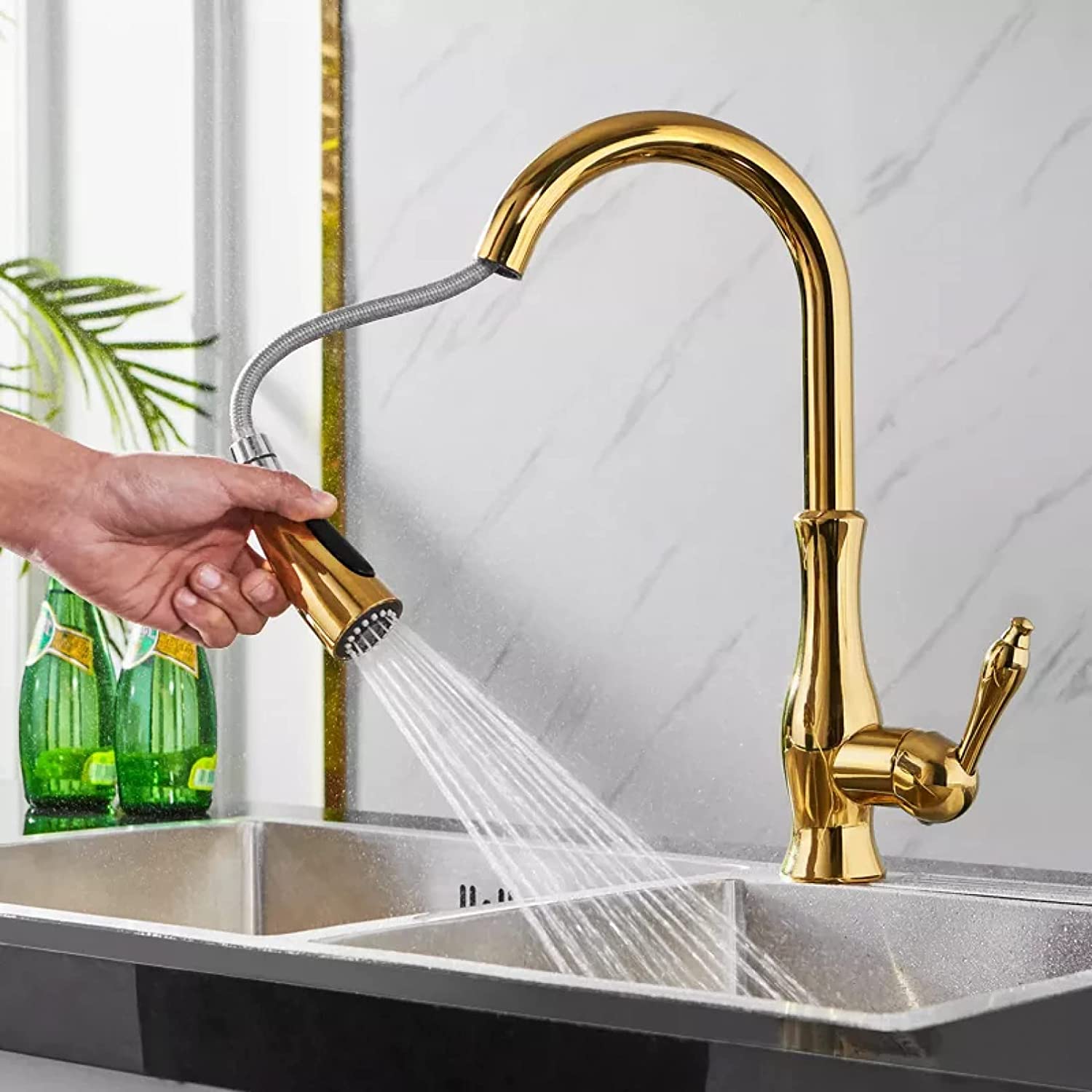 Versatile Pull-Down Kitchen Faucet for Effortless Tasks