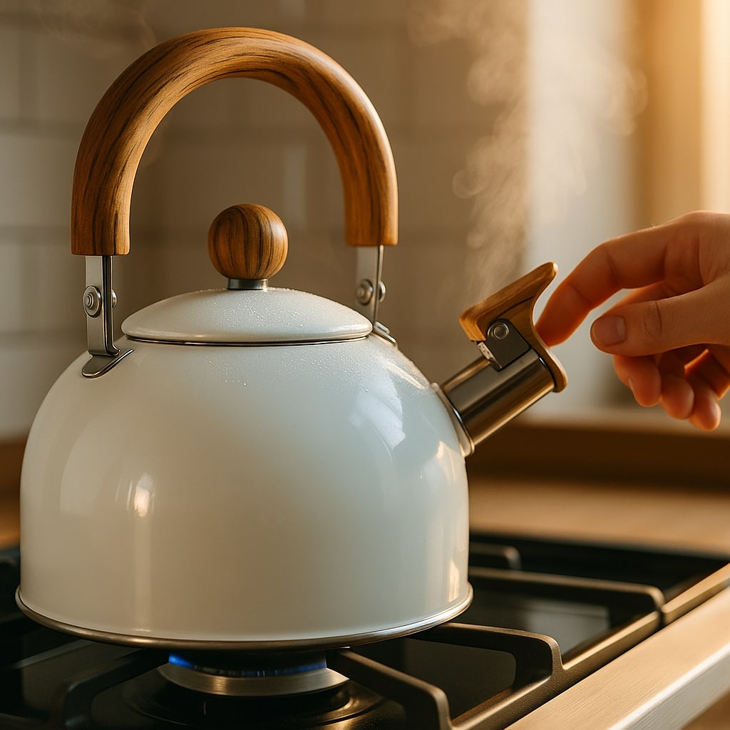 Elegant Stainless Steel Kettle for Induction and Stovetop Cooking