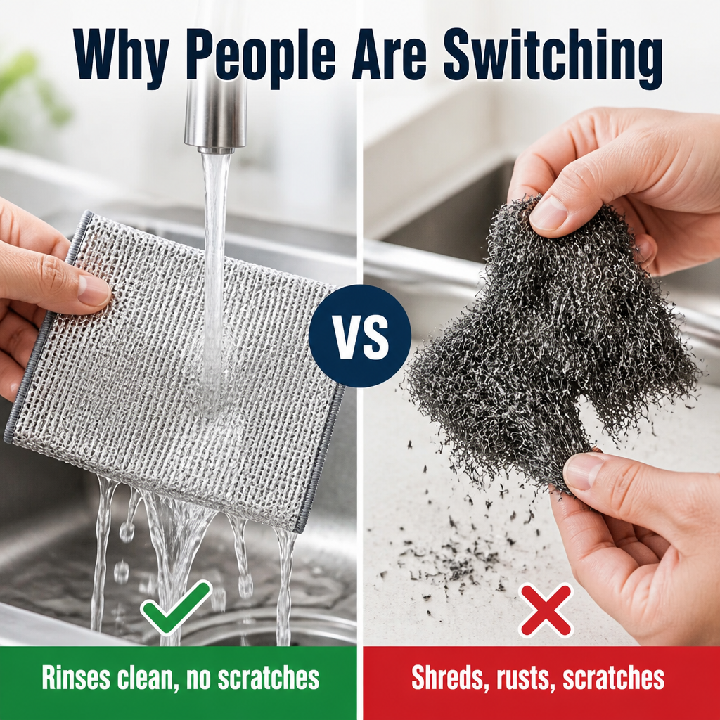 StellarEdge™ — Scrub Burnt-On Grease Off Every Pan Without a Single Scratch