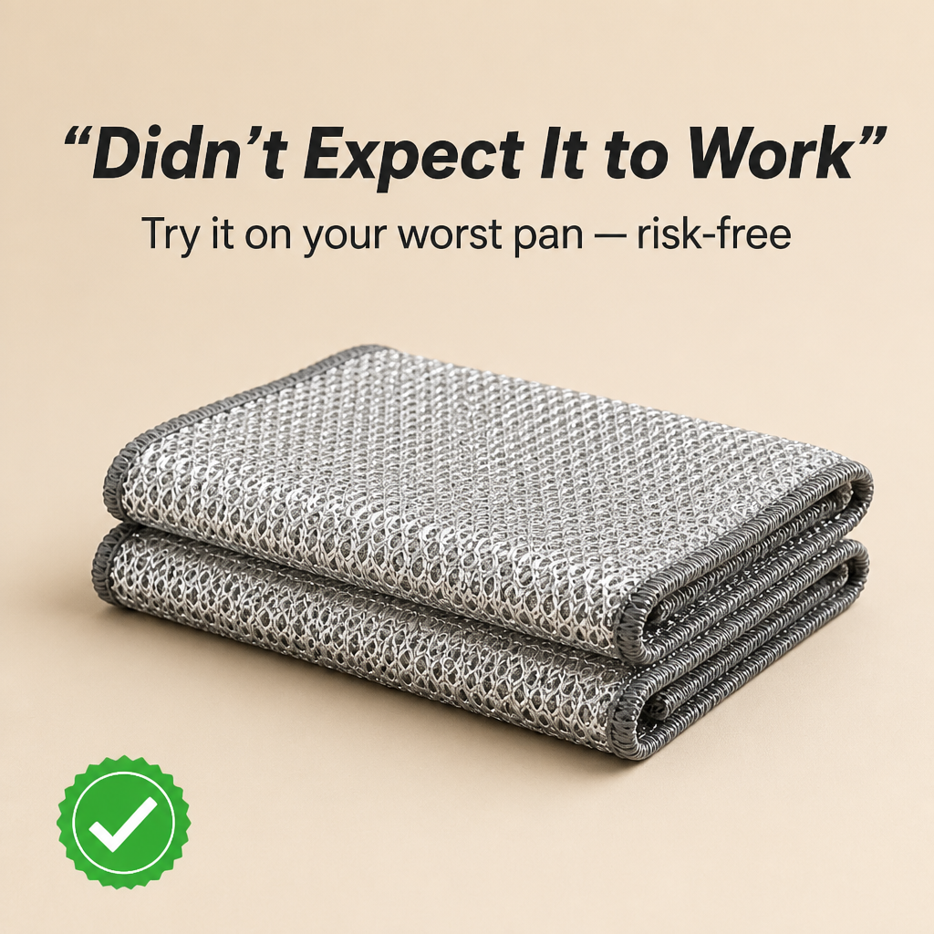 StellarEdge™ — Scrub Burnt-On Grease Off Every Pan Without a Single Scratch