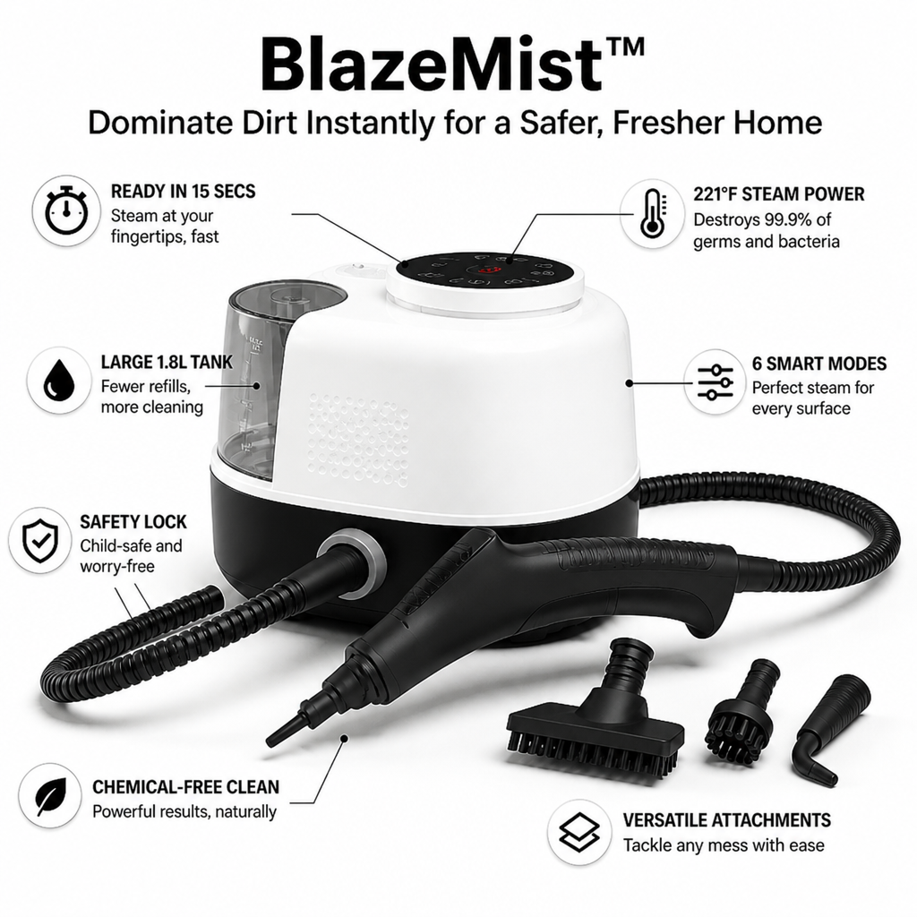 BlazeMist™ — Dominate Dirt Instantly for a Safer, Fresher Home