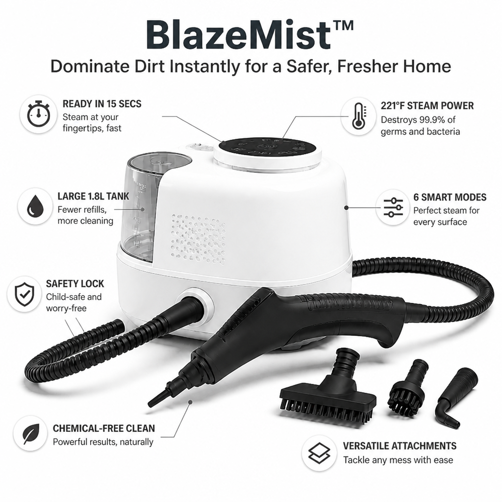 BlazeMist™ — Dominate Dirt Instantly for a Safer, Fresher Home