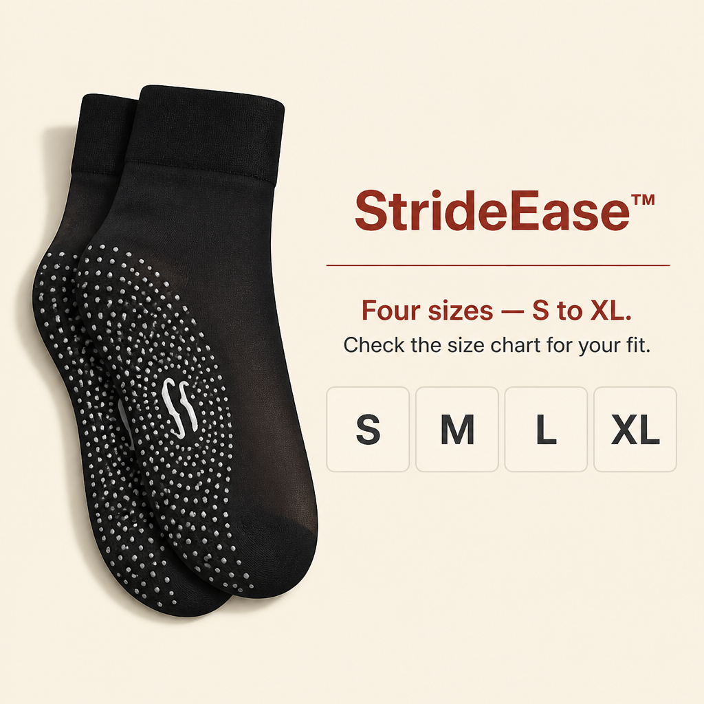 StrideEase™ — Beat the End-of-Shift Foot Ache with All-Day Graduated Compression
