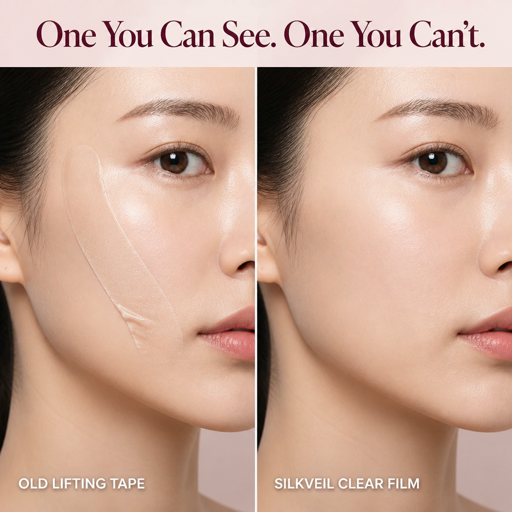 SilkVeil™ — Lift Your Jawline & Cheeks in Seconds With Film No One Sees